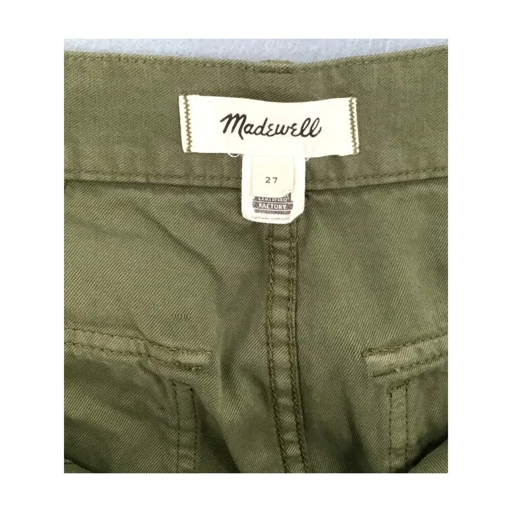 Madewell Olive Wide Leg Cargo Utility Pants Size 27